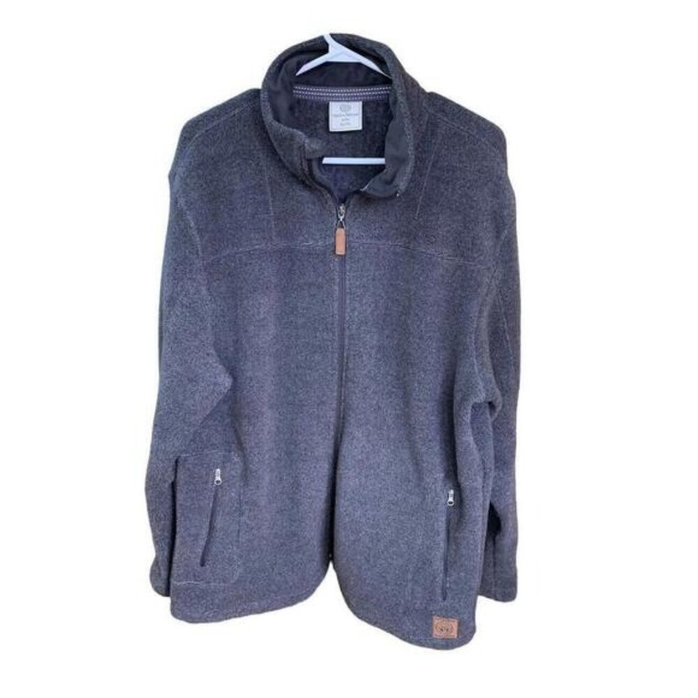 Field  & Stream Mens FullZip Sweater Cardigan Charcoal Gray  Zip Pockets Size L